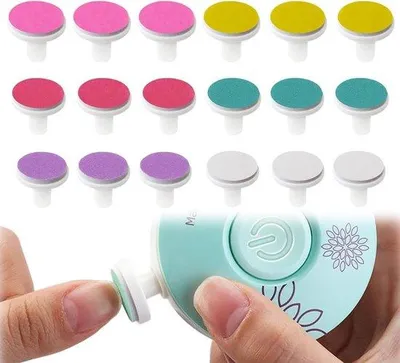 Produktbild von Elektrische Nagelvijl für Kinder - Vervangende Pads - Professionell - 18 Stück - Nageltrimmer Accessoires für Babys - Multikolor - Kindergröße