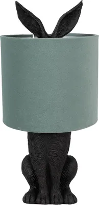 Zdjęcie produktu dla Clayre & Eef Lampa stołowa Królik Ø 20x43 cm Czarny Zielony Plastik