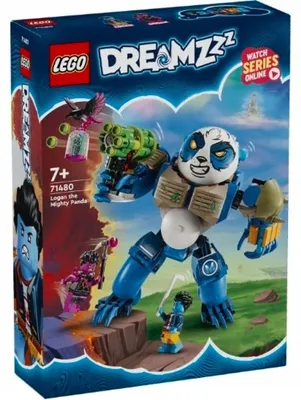Productafbeelding van LEGO DREAMZzz 2-in-1 Logan, de machtige panda, fantasie speelgoed met 2 minifiguren, speelset met een dier dat omgebouwd kan worden, cadeau-idee voor jongens en meisjes vanaf 7 jaar, 71480