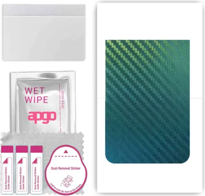 Produktbild von apgo Rückseite Schutzfolie, Skin, kompatibel mit Realme GT5, Hinten Displayschutzfolie aus Vinylfolie, kratzfest, einfache Montage - Kohlenstoff-Chamäleon CAKA1