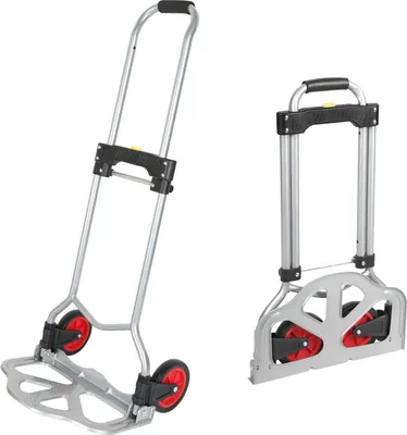 Produktbild von Bettizia Stahl Klappkarre (60kg) , Sackkarren mit Treppensteiger, Hartgummireifen, Stahlrahmen & höhenverst Griff
