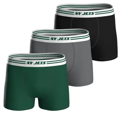Produktbild von NFL Herren Boxershorts, 3er Pack - NFL Teams, Boxers, Football, Logo, Baumwollmischung New York Jets 2XL