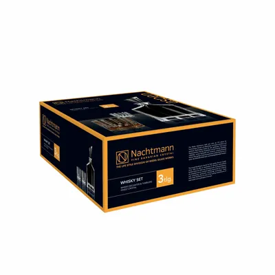 Produktbild von Nachtmann Aspen Whisky Set, 3-tlg., , Dekanter und Whiskygläser, Tumbler, Kristallglas, 0090024-0