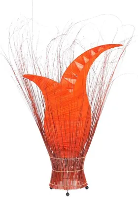 Produktbild von Deko-Leuchte Stimmungsleuchte asiatische Lampe Stehleuchte Tischleuchte Tischlampe Bali Asia TULPE groß 100 cm, orange