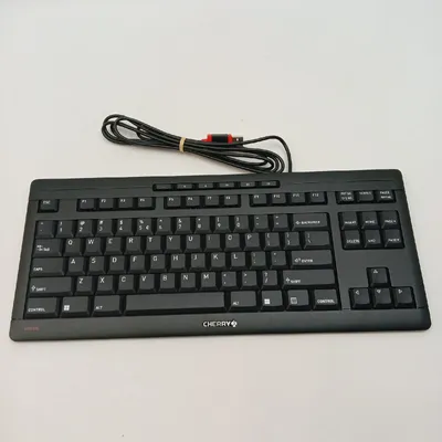 Produktbild von CHERRY STREAM KEYBOARD TKL - Tastatur - USB - US mit Euro-Symbol - Tastenschalter: CHERRY SX - Schwarz