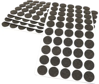 Produktbild von Adsamm® | 250 x selbstklebende Filzgleiter / Braun / Ø 22 mm / rund / Möbelgleiter aus Filz mit 3.5 mm Stärke