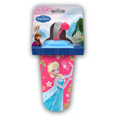Produktbild von Frozen / Die Eiskönigin Trinkbecher mit Strohhalm Becher Kinderbecher Trinkhalm