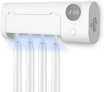 Produktbild von UV-Wand-Zahnbürstenhalter – sterilisiert – USB-aufladbar – kein Bohren erforderlich – Badezimmeraccessoire