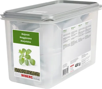 Produktbild von Majoran gerebelt getro.ca.400g 7900ml von Wiberg