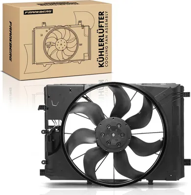 Obrázok produktu pre Frankberg 1x ventilátor chladenia motora s rámom ventilátora chladiča Mercedes-Benz W204 C218 X218 A207 W212 C207