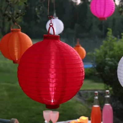 Produktbild von Best Season LED-Solarlampion, 1 cool light LED, ca. 30 x 20 cm Farbe rot, mit Solarpanel, incl.Akku, outd., 477-16