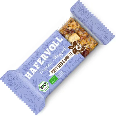 Produktbild von Hafervoll Organic-Flapjack Poppy Seed & Apricot 60g