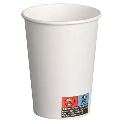 Produktbild von 500x Automatenbecher Kaffeebecher 70,3mm Ø weiß Pappe beschichtet 180 ml