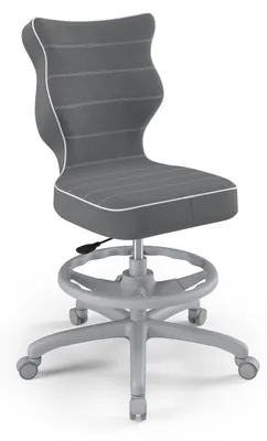 Produktbild von Jugend-Wachstumsstuhl Ergonomischer Schreibtischstuhl Für Körpergrösse 159-188 Cm, Petit Grau Jasmine 33, Mit Fussstütze