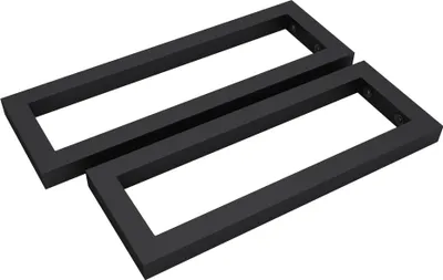 Produktbild von Mai & Mai Design Wandkonsole aus Edelstahl in Schwarz, BTH: 35x2x15 cm, Waschtisch Halterung 2 Stück WH01