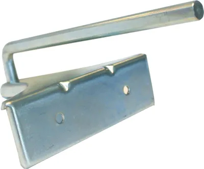 A metal parallel guide attachment for a power tool, shown against a white background.