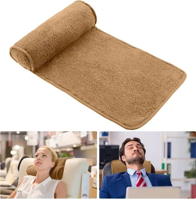 Immagine prodotto di Cuscino cervicale con supporto regolabile, 55 cm, rivestito in pile antiscivolo, ideale per divano e ufficio