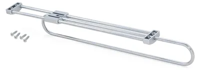 Zdjęcie produktu dla Emuca Wysuwany wieszak Self do szafy, 400, Malowane aluminium, Stal i Plastik
