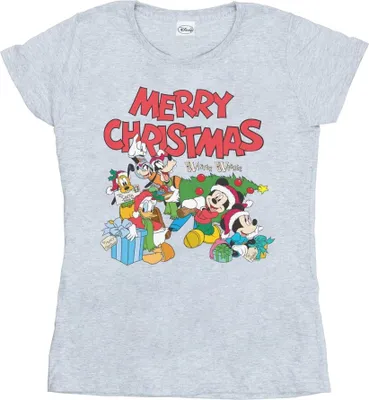 Produktbild von Disney - "Mickey Mouse And FriendsWinter Wishes" T-Shirt für Damen BI32825 (L) (Grau)