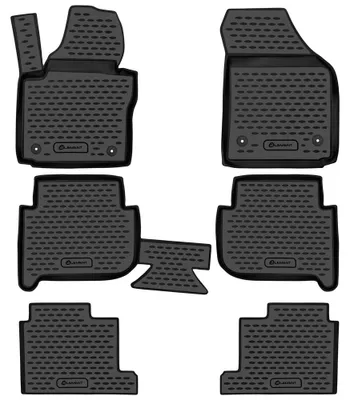 Image de ELEMENT Tapis de sol 3D en caoutchouc compatibles avec Volkswagen Touran, 2003-2015 | 6 pièces
