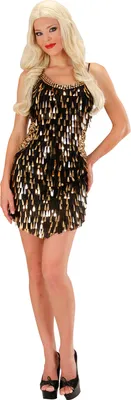Produktbild von PAILETTENKLEID SCHWARZ-GOLD  Gr. M