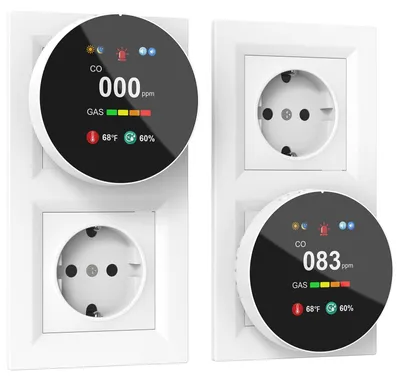 Productafbeelding van CO melder - Koolmonoxidedetector - Temperatuur en luchtvochtigheid - En50291 - 2 stuks