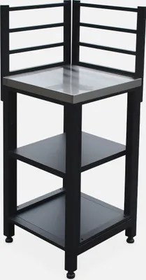Produktbild von sweeek - Outdoor-Küchenregal aus Stahl 2 Ablagen B 48,5 cm - Schwarz