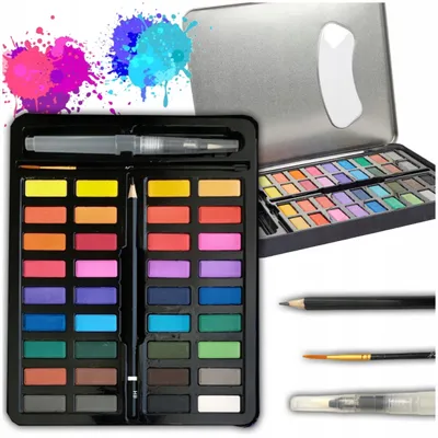 Produktbild von Creative Artist Aquarellfarben Set in Näpfchen, 36 Farben