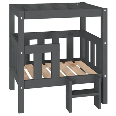 Image de vidaXL Lit pour chien Gris 65,5x50,5x70 cm Pin massif