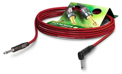 Produktbild von Instrumentenkabel, 1  x  0.22 mm² | Klinke / Klinke 90°, NEUTRIK® | 3,00m | rot