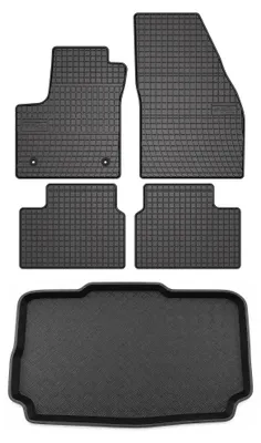 Obrázok produktu pre Gumové autokoberce SolidPRO + vaňa kufra pre: Opel Meriva B 2014-2017 tylnie siedzenia przesuwne 5 ks