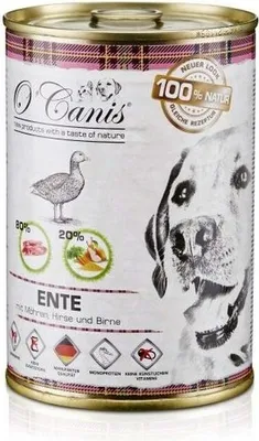 Immagine prodotto di O'CANIS Anatra, miglio, carota - cibo umido per cani - 400 g
