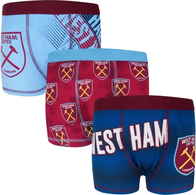 Obrázek produktu pro West Ham United FC - Boxerky pro chlapce (3-pack) GF222 (146-152) (Námořnická modrá/červená/modrá)