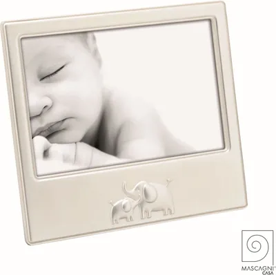 Image de Cadre photo « Bébé éléphant » Mascagni A1608, 10 x 15 cm, argent