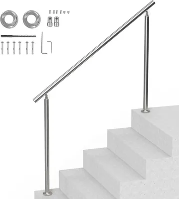 Image de Rampe d'escalier et balcon en inox - 1500x87x1060mm - main courante pour intérieur et extérieur - rampe de haute qualité pour escaliers et balcons