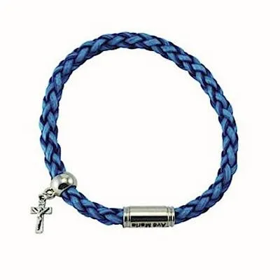Produktbild von Armband blau mit kleinem Kreuz