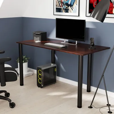 Obrázek produktu pro Stůl AKKE Wenge s černými nohami DxŠxV: 100x55x74 cm