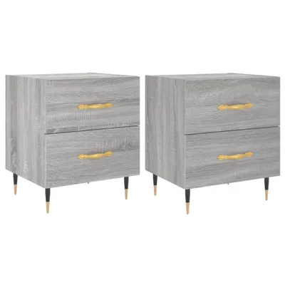 Produktbild von Nachttische 2 Stk. Grau Sonoma 40x35x47,5 cm Holzwerkstoff