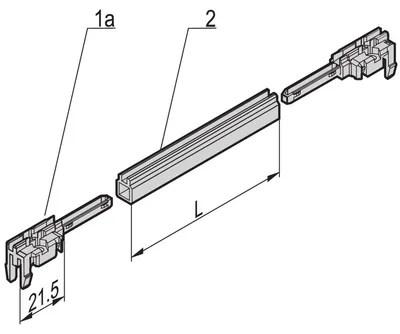 Obrázek produktu pro SCHROFF Führungsschiene Typ Zubehör, PC, 280 mm (24568-381)