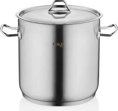 Obrázek produktu pro OMS-Hluboký hrnec s poklicí, nerez 18/10, 26x26 cm, 17,2 l, stříbrný