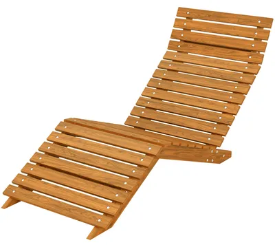 Produktbild von Outsunny Sonnenliege Liegestuhl, Gartenliege für Poolbereich, Balkon Teak