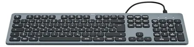 Obrázok produktu pre Klávesnica, káblová, USB, s podsvietením, s nožnicovými klávesami
