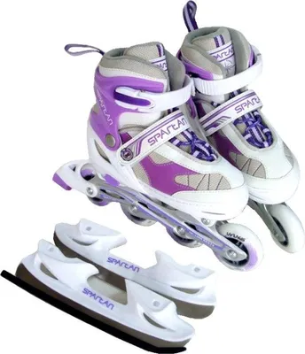 Produktbild von SPARTAN Lila-Weiß Inliner 2in1 Rollschuhe (38-41)