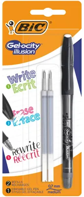 Immagine prodotto di Penna cancellabile illusione Gel-ocity BIC nero blister 1+2pzZT