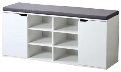 Imagen del producto de Kesper 15918, Abierto, Blanco, Gris, Panel de fibra de madera, Textil, 6 estantes, 1030 mm, 480 mm