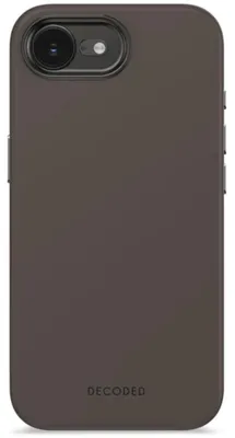 Produktbild von Decoded, MagSafe Silikon Schutzhülle für iPhone 16e / 17e mit erhöhtem Rand, Dunkelbraun