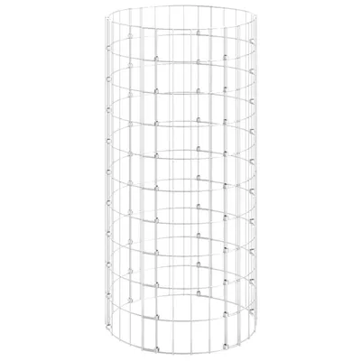 Produktbild von vidaXL Gabionen-Säule Rund Verzinkter Stahl Ø50x100 cm