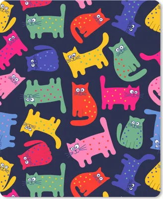 Produktbild von MuchoWow® Mauspad Mousepad Muster - Katze - Regenbogen - Rosa - Mädchen - Kinder - Kind 30x40 cm - Mousepads - Maus Mat - Pad - Mausunterlage - Mausmatten
