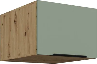 Produktbild von Hängeschrank mit Flügeltüren LUNARA – Breite 50 cm, grün/Eiche (handwerklich)