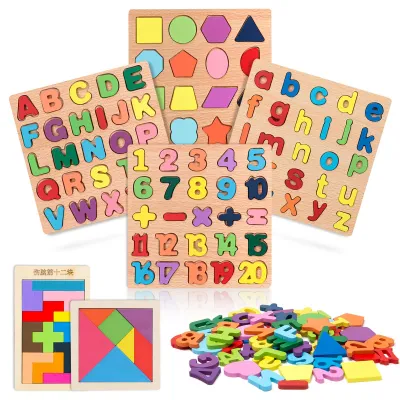Produktbild von Holz Alphabet Puzzle - Lernspiel für Kinder